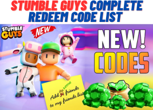 Stumble Guys Complete Redeem Code List 2024
